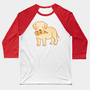 Labrador and Pizza Baseball T-Shirt